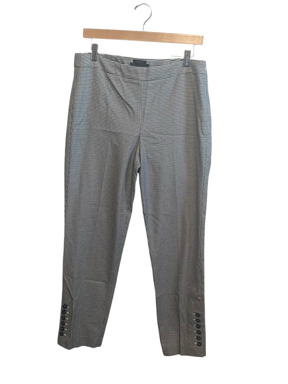 NWT Talbots Mid Rise Straight Leg Houndstooth Chatham Ankle Pants Size 8